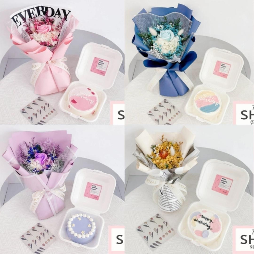 Set bánh mini bento & hoa