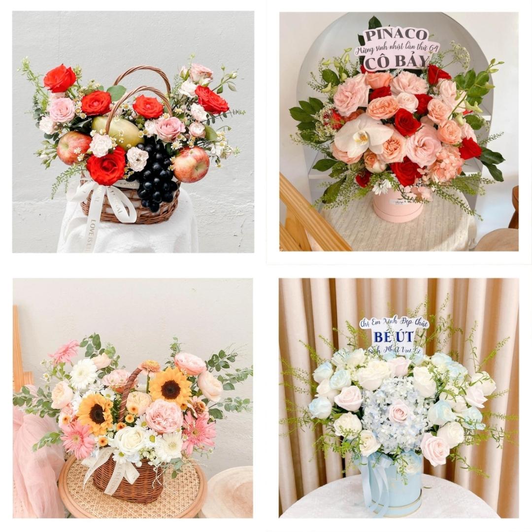 Giỏ hoa tươi chúc mừng