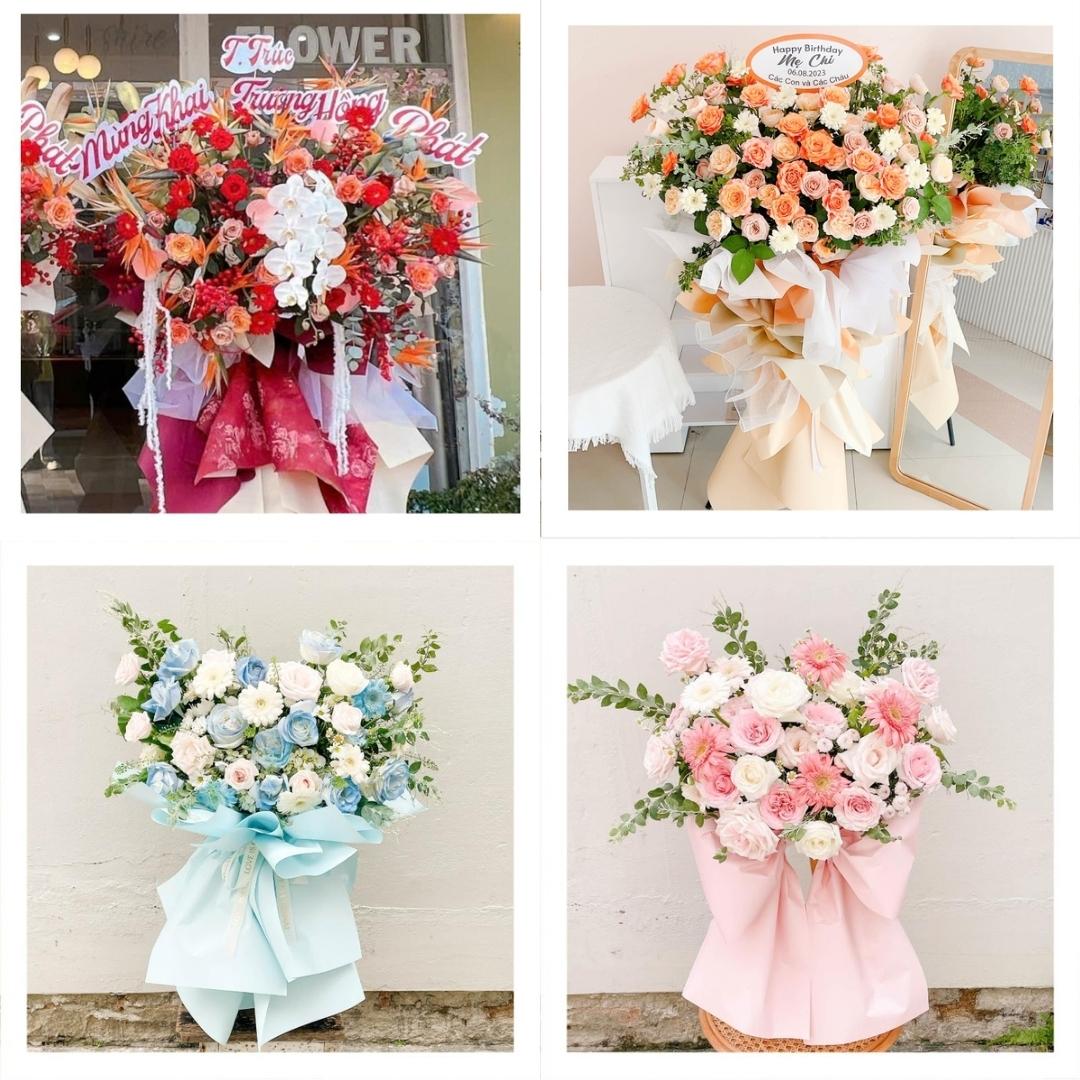 Kệ hoa tươi Khai Trương đủ màu