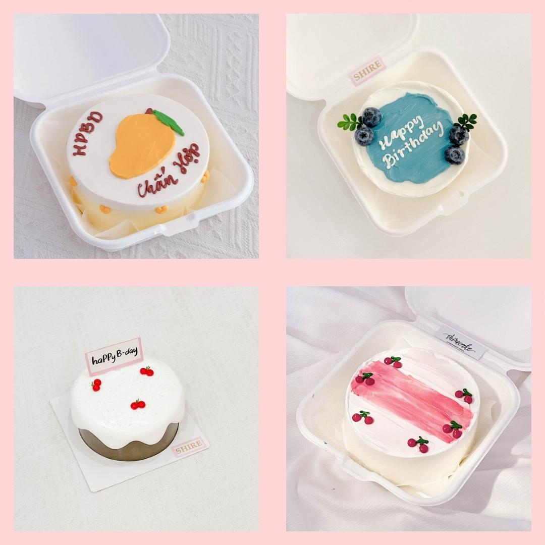 Mini Bento trái cây khác - Bánh kem bơ mini hộp bã mía