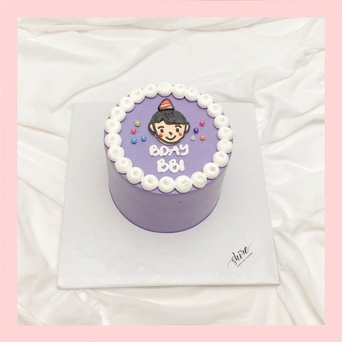 Bánh mini vẽ người - Bánh kem bơ mini 10-12cm