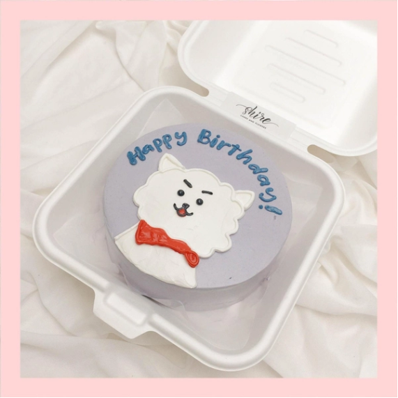 Mini Bento hình chó dễ thương - Bánh kem bơ mini hộp bã mía