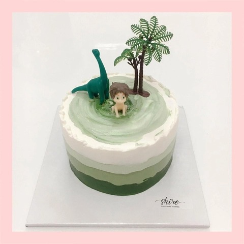 Bánh mini trang trí đồ chơi thú cute cho bé trai  - Bánh kem bơ mini 10-12cm