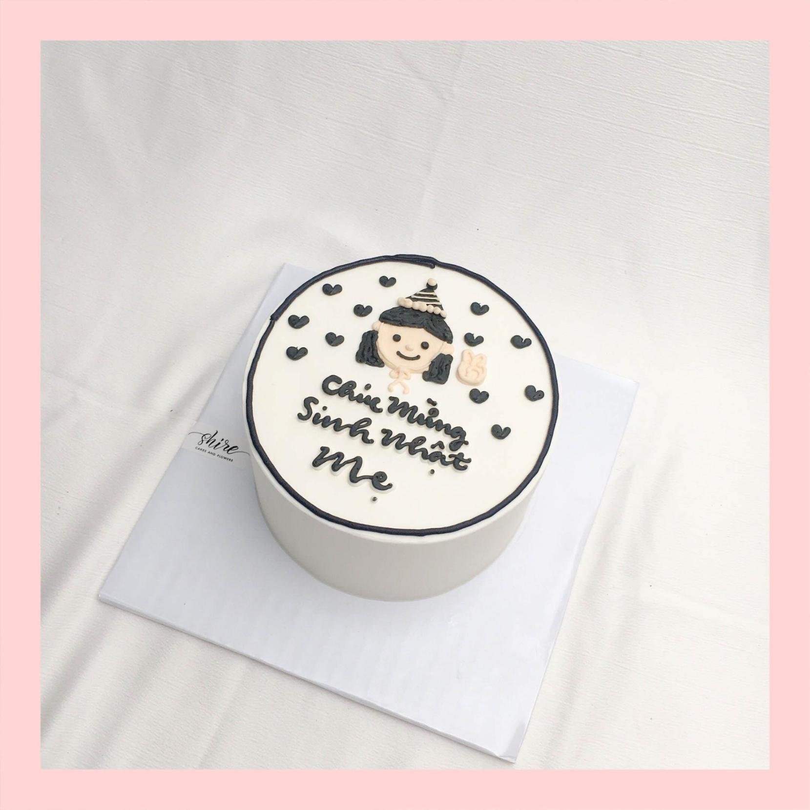 Bánh mini vẽ người - Bánh kem bơ mini 10-12cm