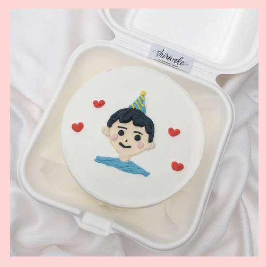 Mini Bento vẽ người - Bánh kem bơ mini hộp bã mía