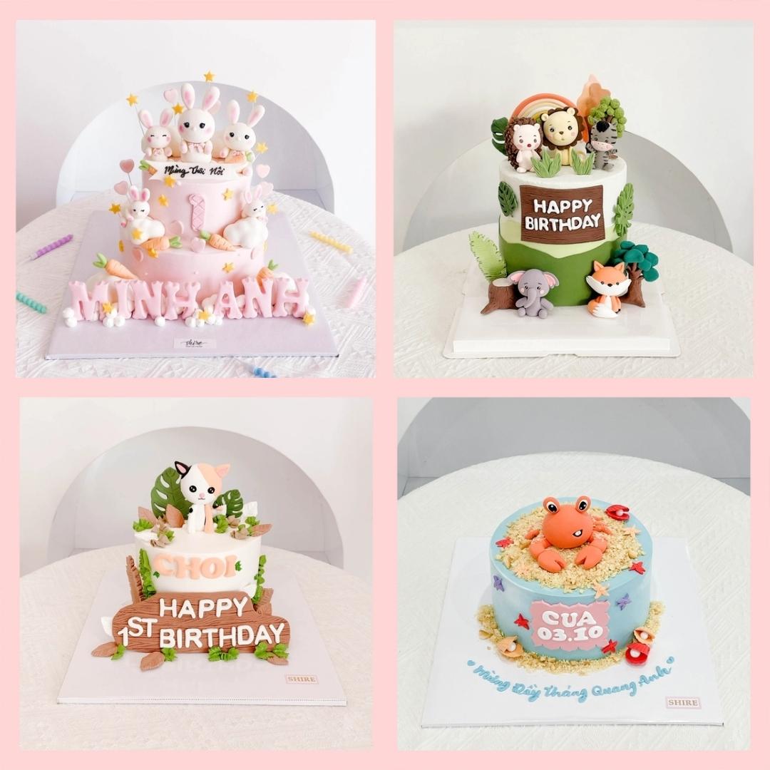 Bánh kem tạo hình con vật 3D cho các bé - Bánh kem fondant
