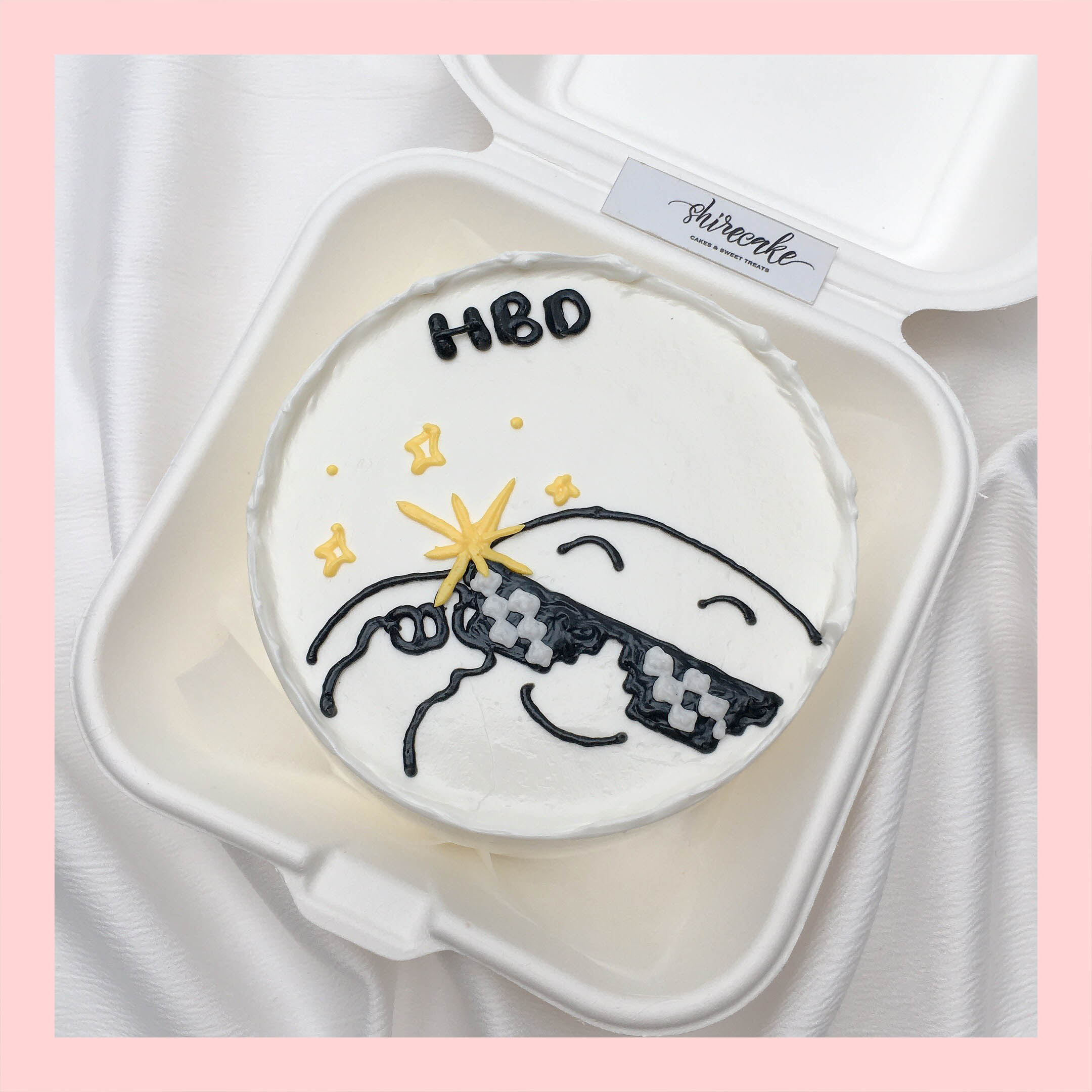 Mini Bento vẽ hình ngộ nghĩnh - Bánh kem bơ mini hộp bã mía