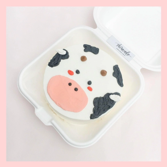 Mini Bento hình động vật dễ thương - Bánh kem bơ mini hộp bã mía