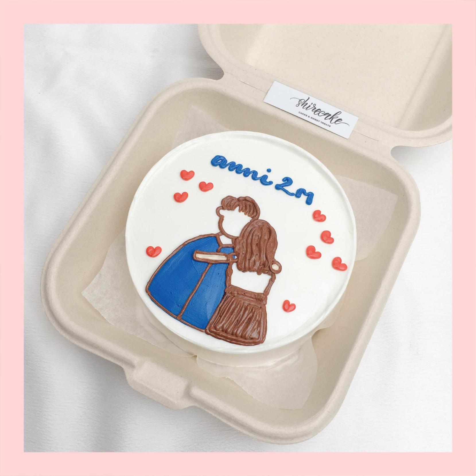 Mini Bento cặp đôi - Bánh kem bơ mini hộp bã mía