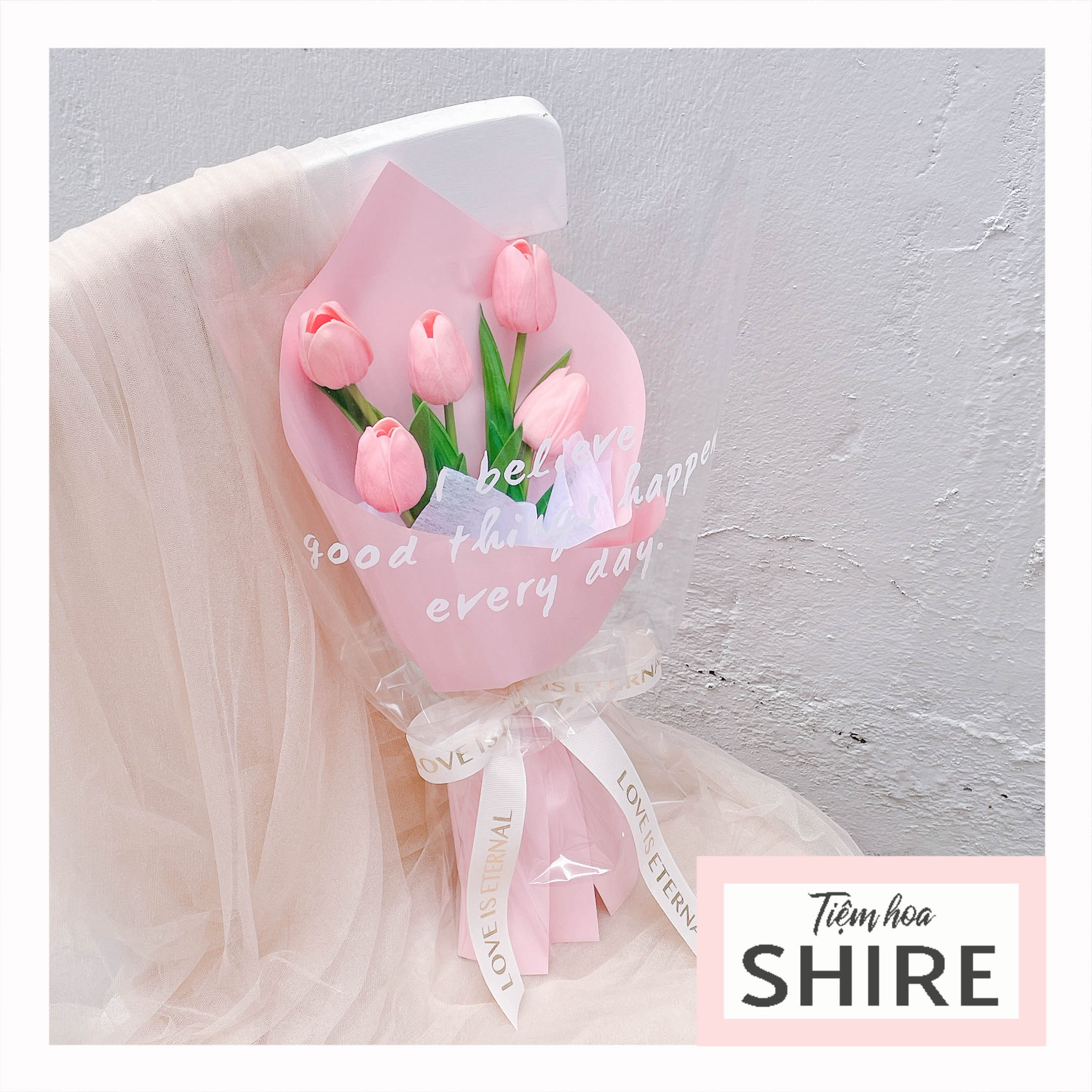 Hoa tulip PU dạng bó