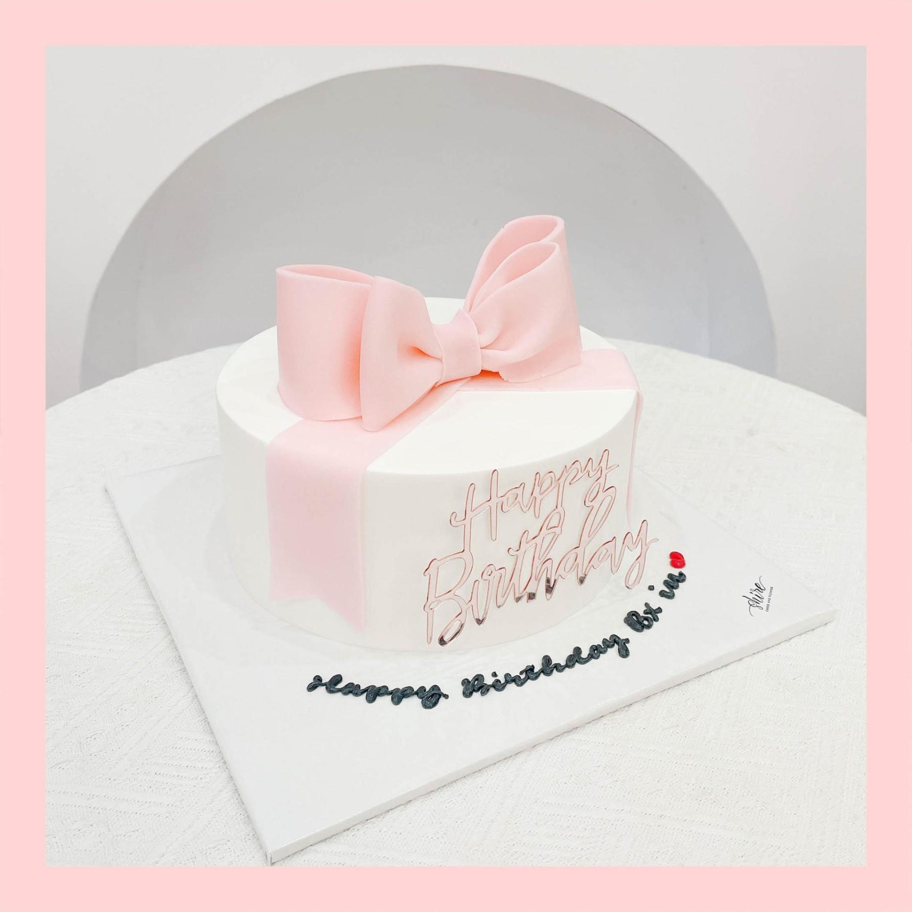 Bánh kem tạo hình nơ 3D xinh xắn cho bé gái - Bánh kem fondant