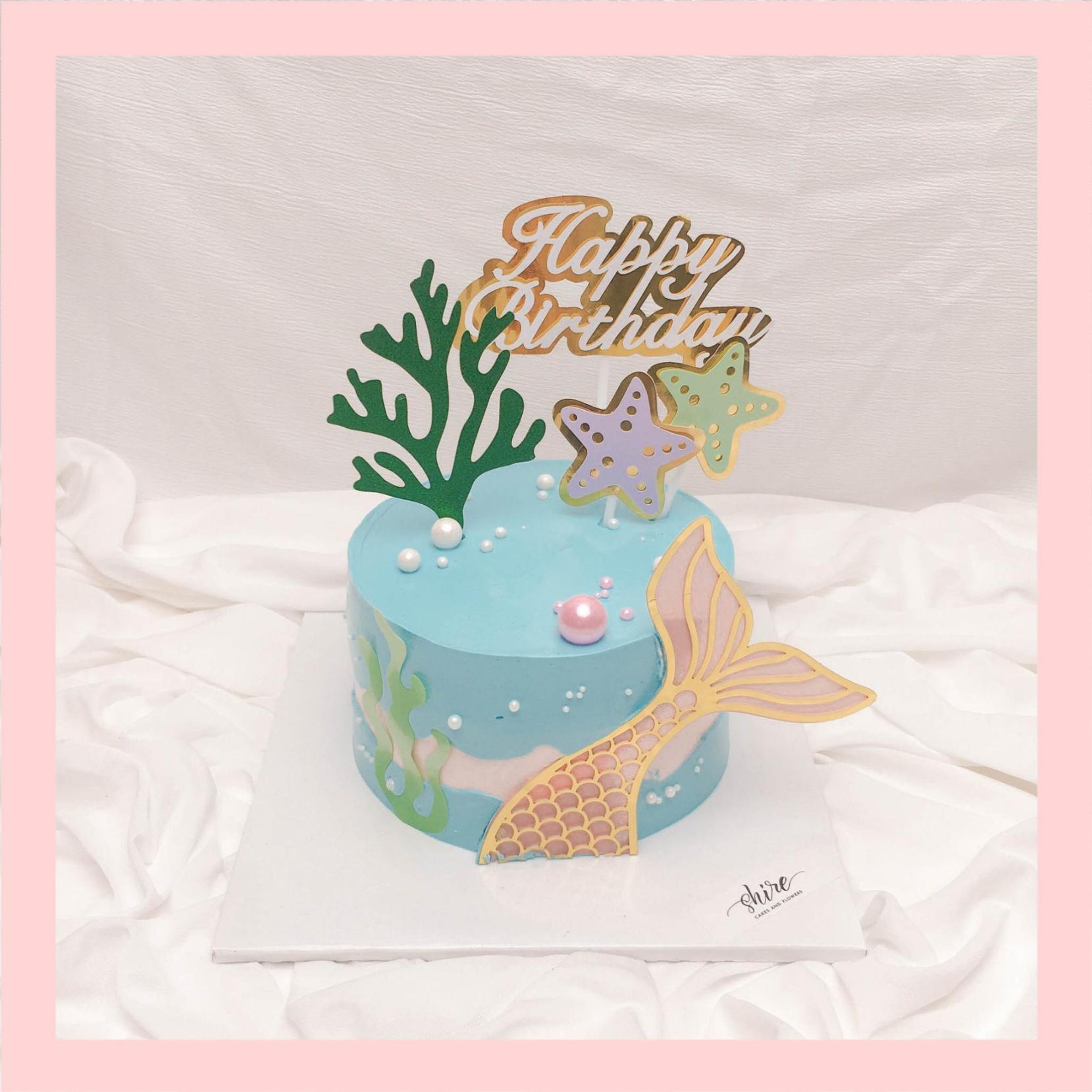 Bánh mini trang trí đồ chơi thú cute cho bé gái  - Bánh kem bơ mini 10-12cm