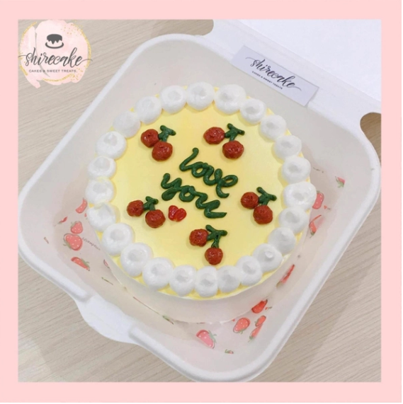 Mini Bento tone màu vàng - Bánh kem bơ mini hộp bã mía