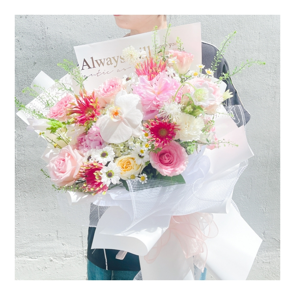 Bó hoa tươi tone mix