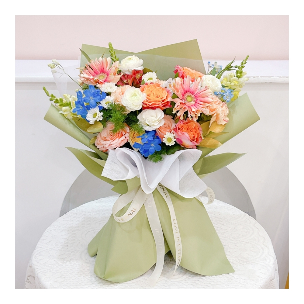 Bó hoa tươi tone mix