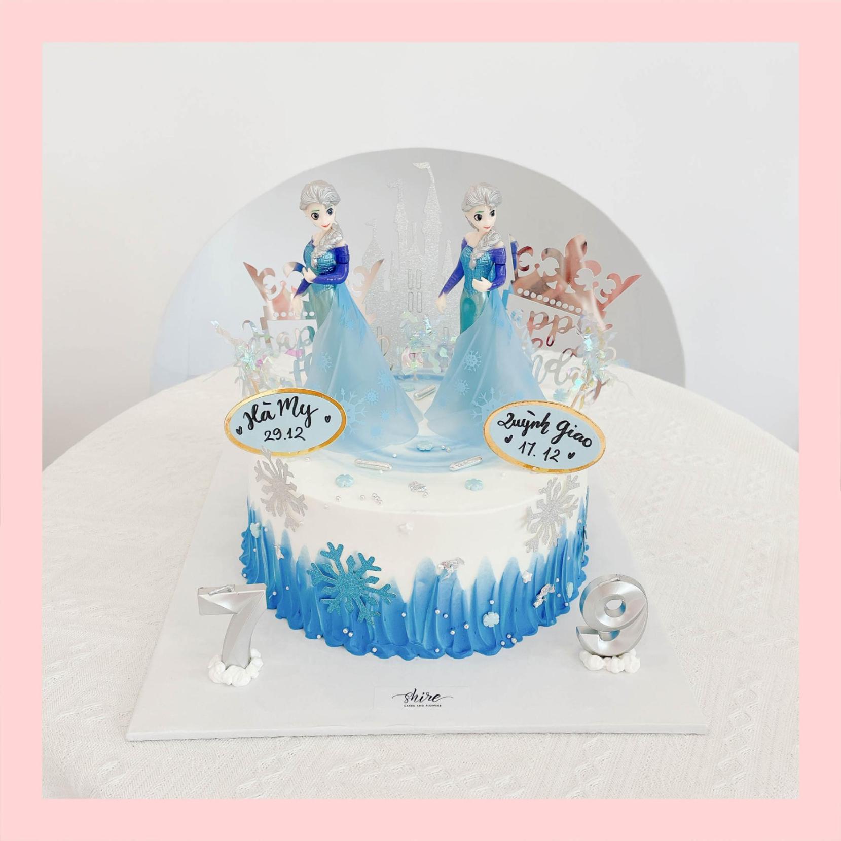 Bánh kem nữ hoàng băng giá Elsa - Bánh sinh nhật công chúa Disney