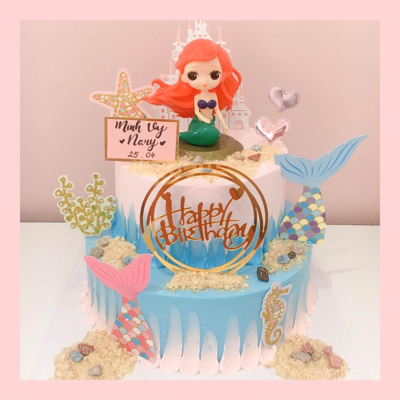 Bánh kem nàng tiên cá Ariel - Bánh sinh nhật công chúa Disney