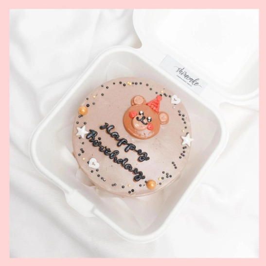 Mini Bento hình gấu dễ thương - Bánh kem bơ mini hộp bã mía
