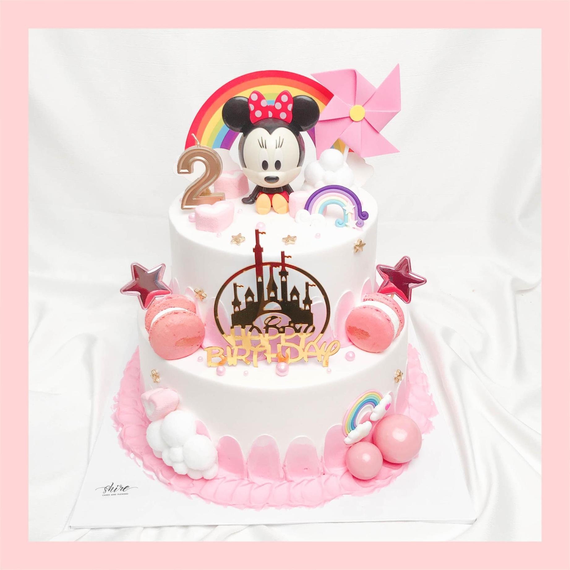 Bánh kem 2 tầng cho bé gái - Bánh sinh nhật bé gái hai tầng