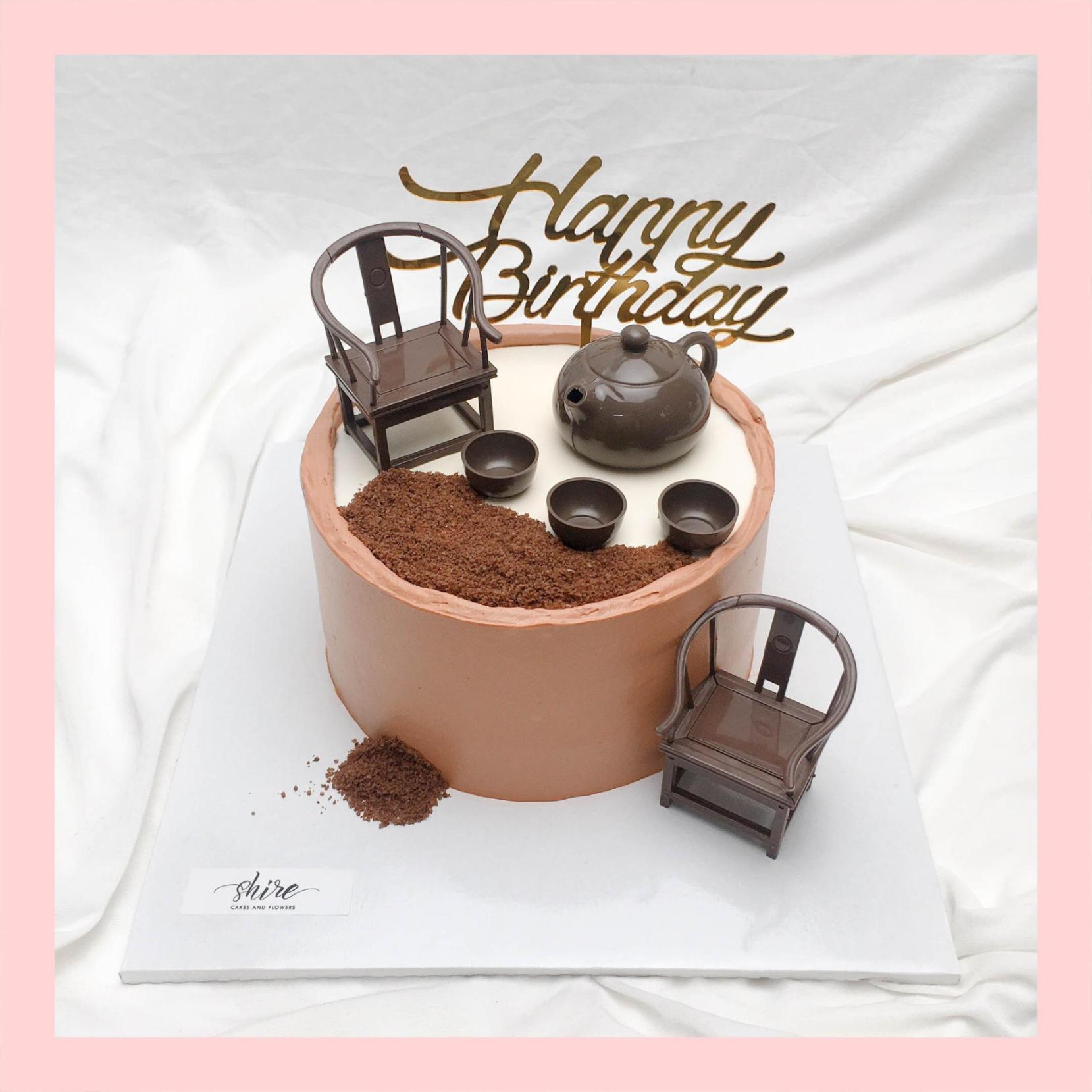 Bánh kem mừng thọ hiện đại