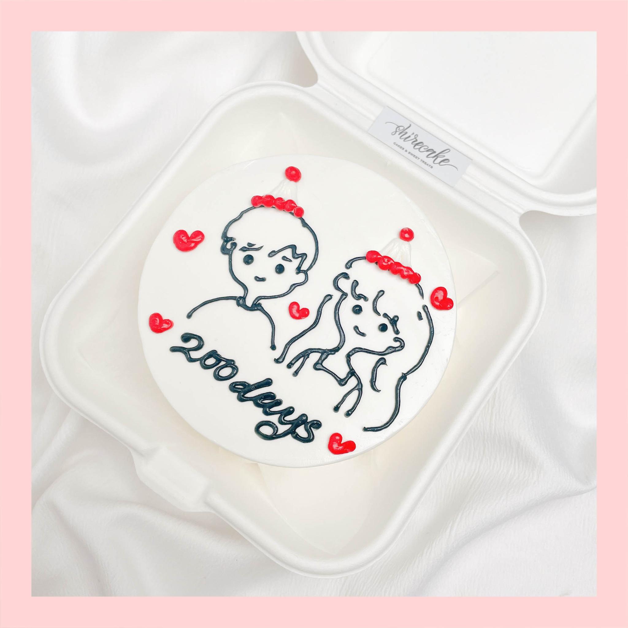 Mini Bento cặp đôi - Bánh kem bơ mini hộp bã mía
