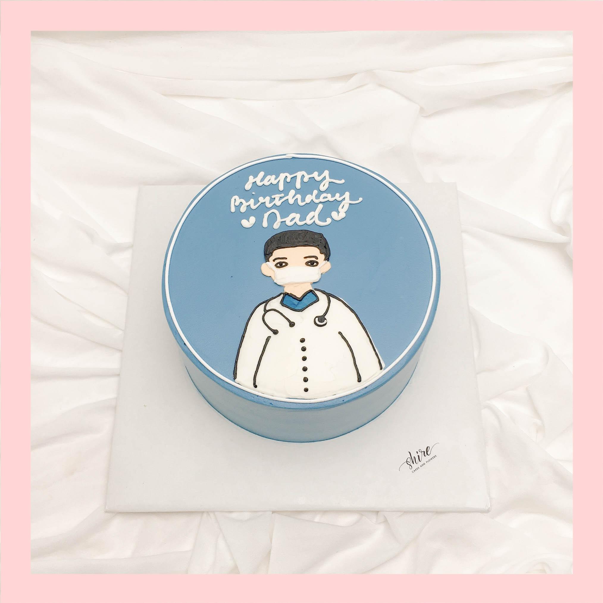 Bánh kem vẽ người nam - Bánh kem sinh nhật cho nam