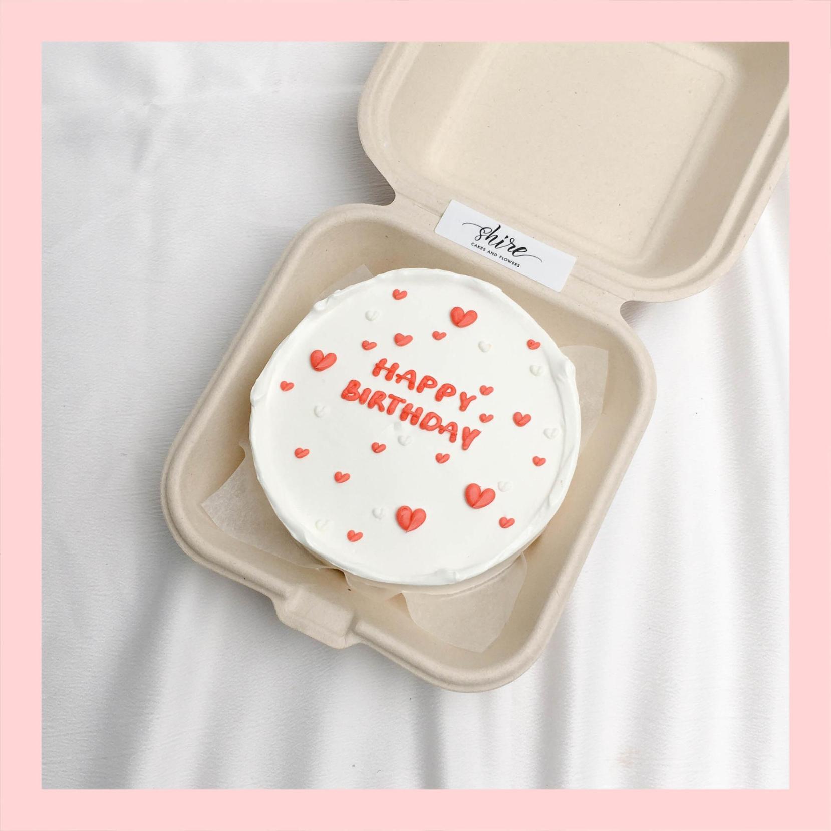 Mini Bento tình yêu - Bánh kem bơ mini hộp bã mía