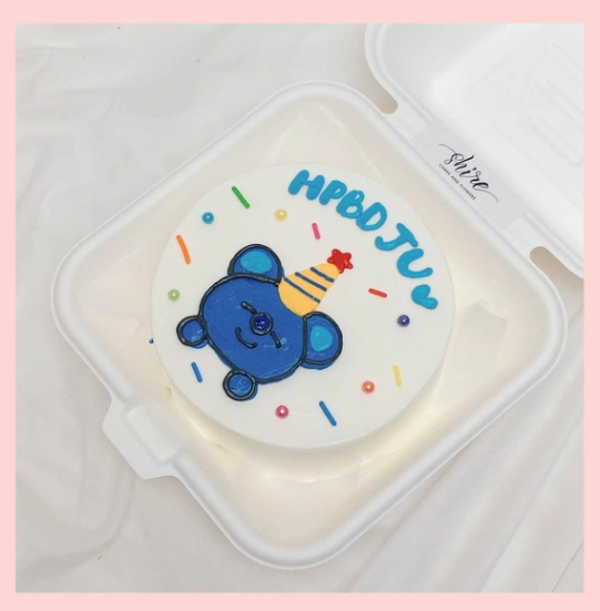 Mini Bento hình động vật dễ thương - Bánh kem bơ mini hộp bã mía