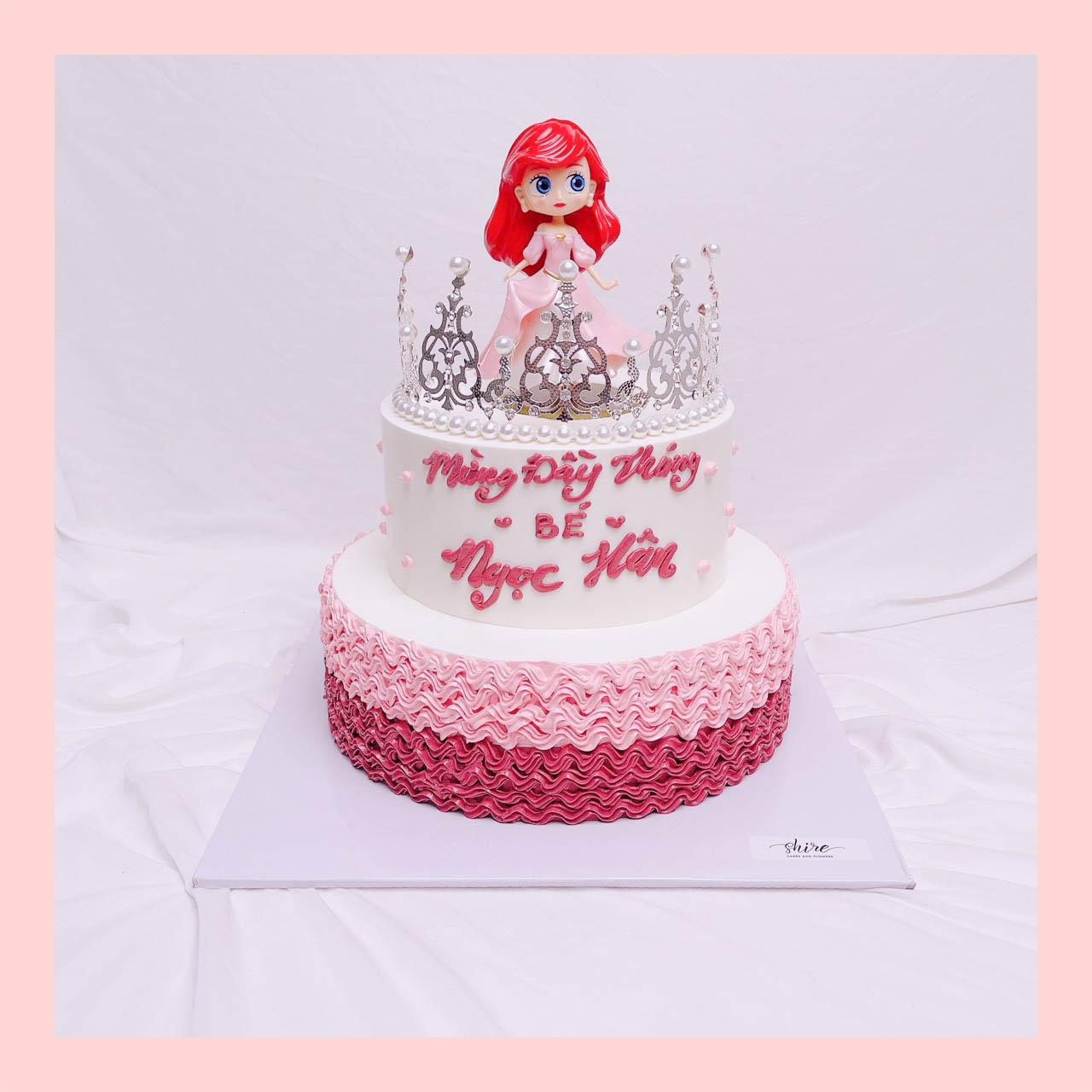 Bánh kem nàng tiên cá Ariel - Bánh sinh nhật công chúa Disney