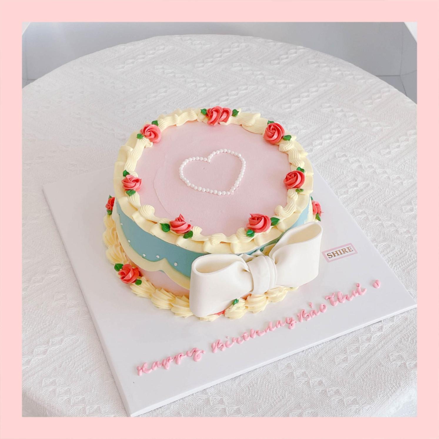 Bánh kem tạo hình nơ 3D xinh xắn cho bé gái - Bánh kem fondant