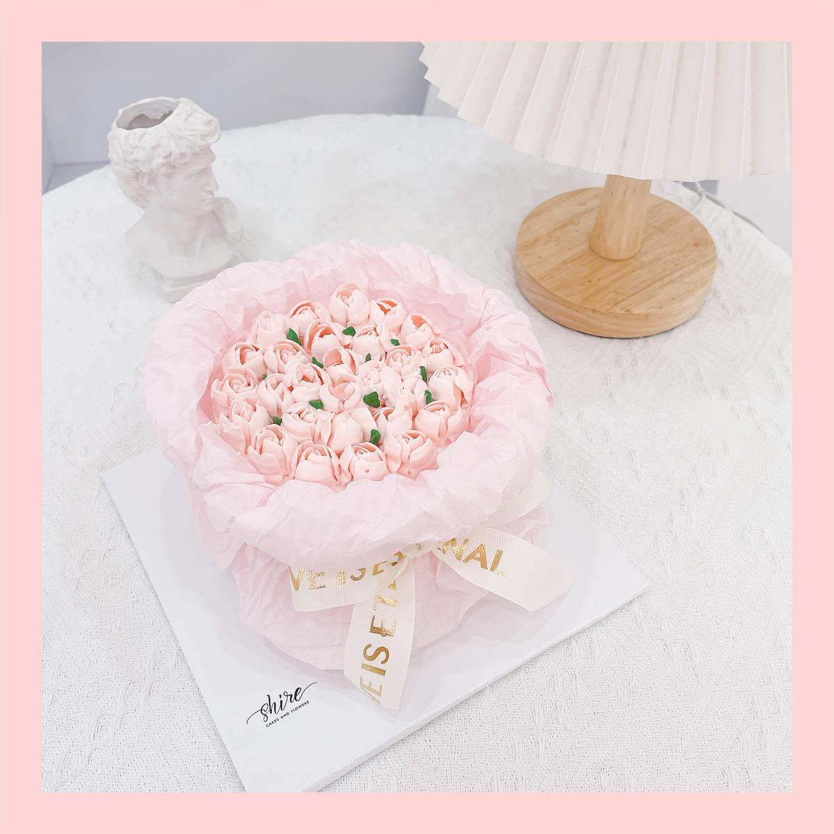 Bánh mini trang trí hoa - Bánh kem bơ mini 10-12cm