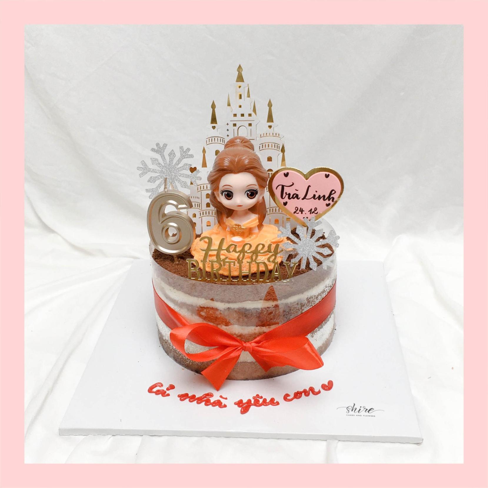 Bánh kem người đẹp & quái vật Belle - Bánh sinh nhật công chúa Disney