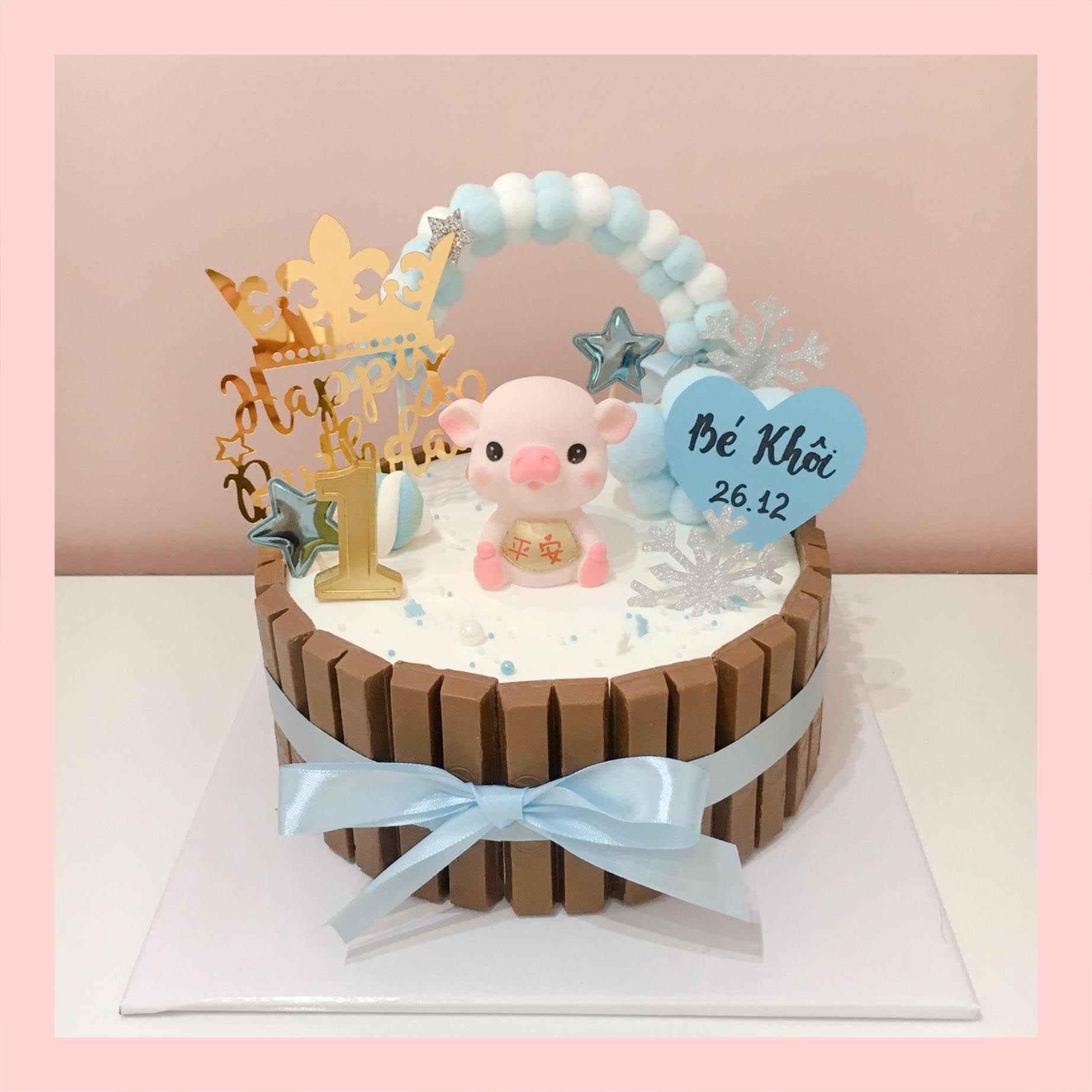 Bánh kem tuổi hợi/con heo - Bánh sinh nhật trẻ em