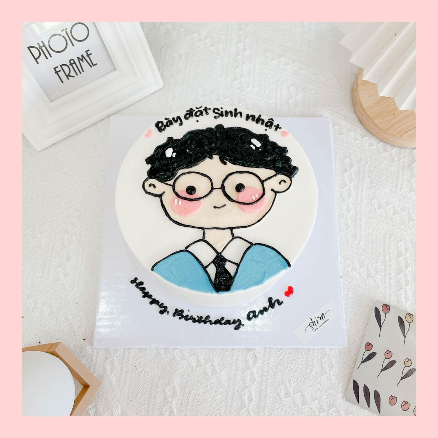 Bánh kem vẽ hình nghề nghiệp - Bánh kem sinh nhật