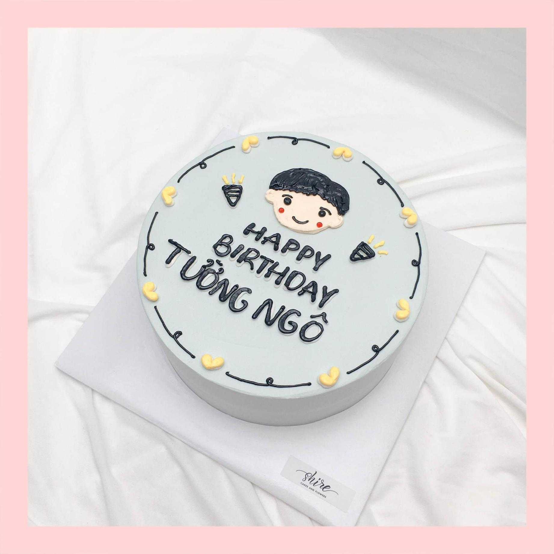 Bánh kem vẽ người nam - Bánh kem sinh nhật cho nam