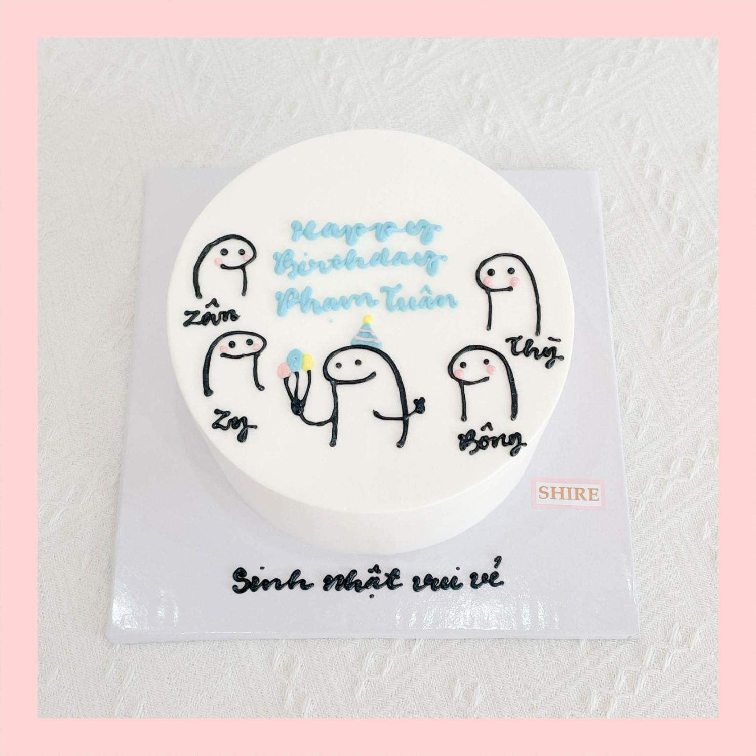 Bánh kem vẽ hình ngộ nghĩnh đáng yêu - Bánh kem sinh nhật