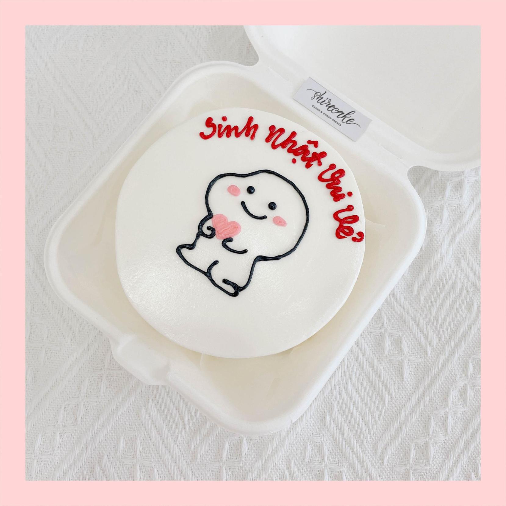 Mini Bento vẽ hình ngộ nghĩnh - Bánh kem bơ mini hộp bã mía