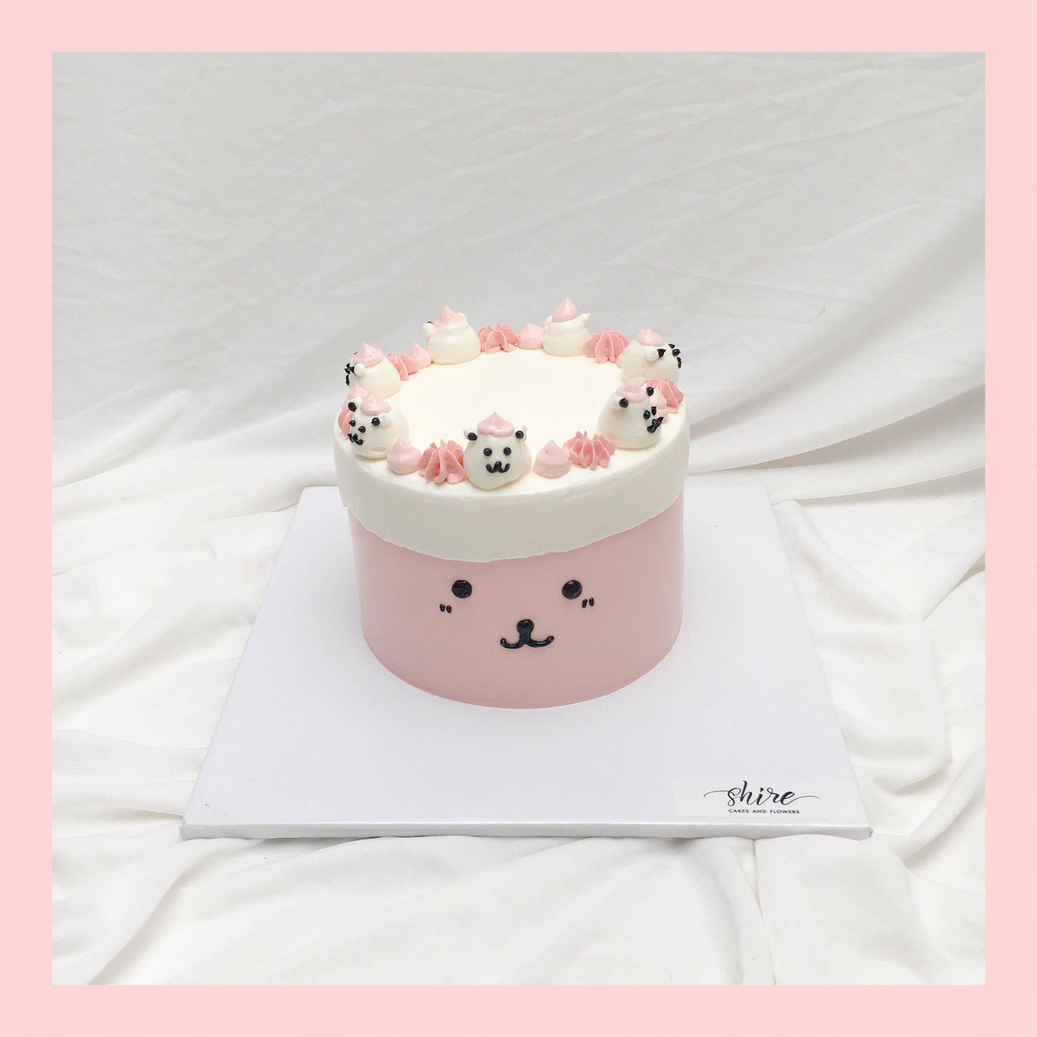 Bánh mini bơm thú 3D- Bánh kem bơ mini 10-12cm