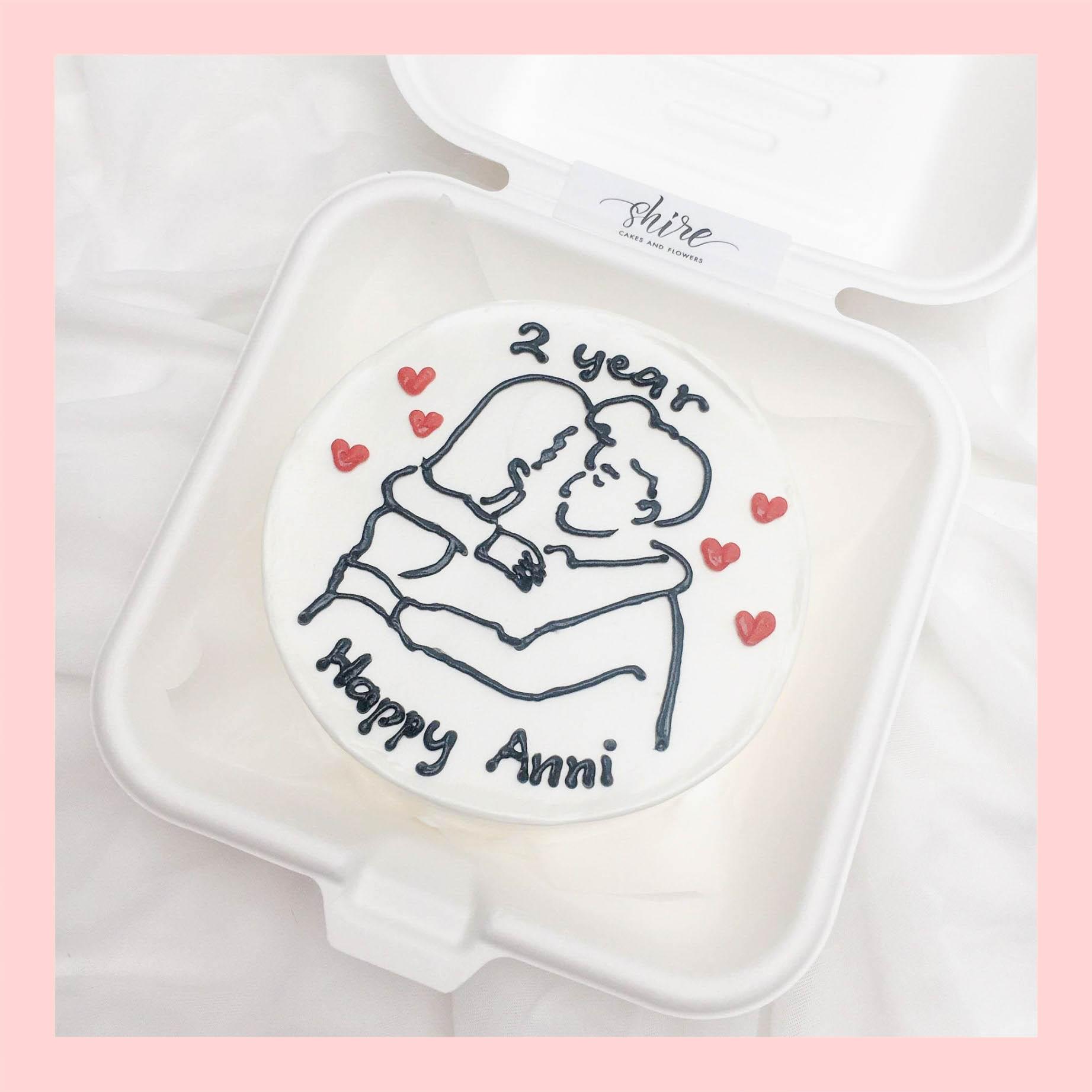 Mini Bento cặp đôi - Bánh kem bơ mini hộp bã mía