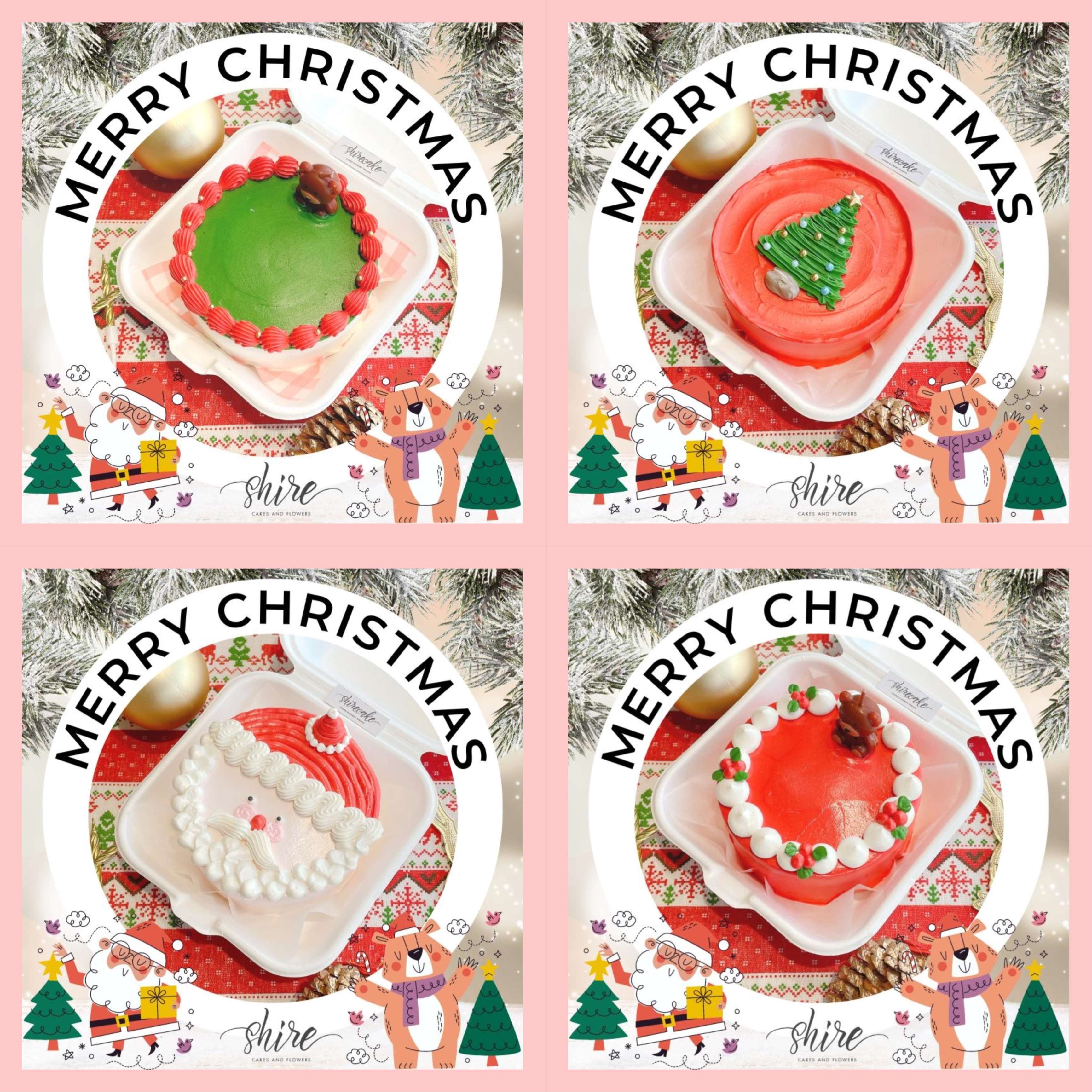 Mini Bento Giáng Sinh 2022 - Bánh kem bơ mini bento hộp bã mía