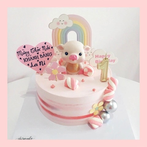 Bánh kem tuổi hợi/con heo - Bánh sinh nhật trẻ em