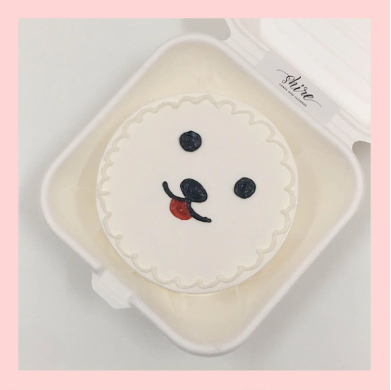 Mini Bento hình chó dễ thương - Bánh kem bơ mini hộp bã mía