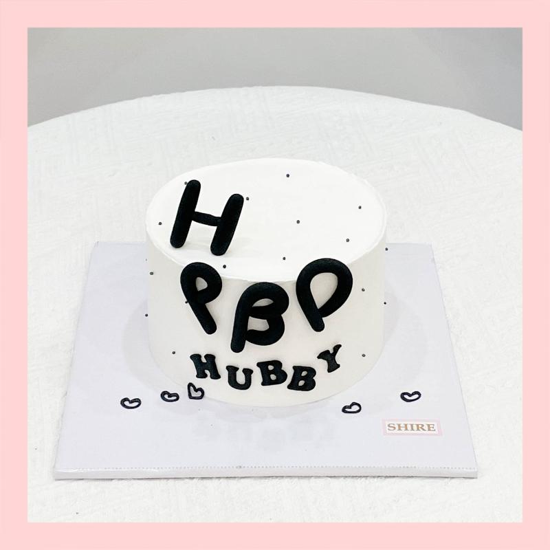 Bánh kem tone trắng đen - Bánh kem sinh nhật