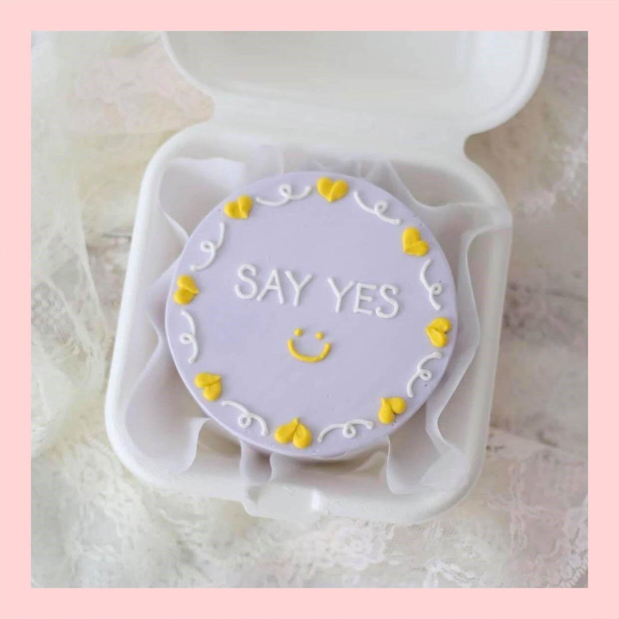 Mini Bento tone màu tím - Bánh kem bơ mini hộp bã mía