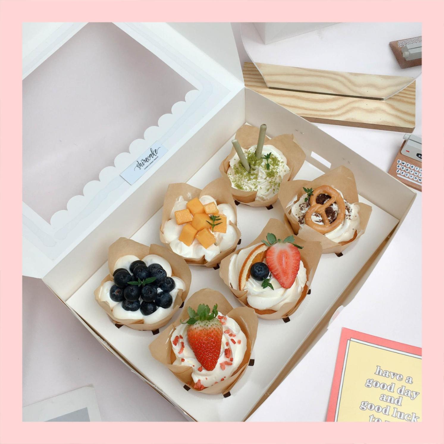 Set cupcake trái cây - Bánh sinh nhật dạng cupcake ổ