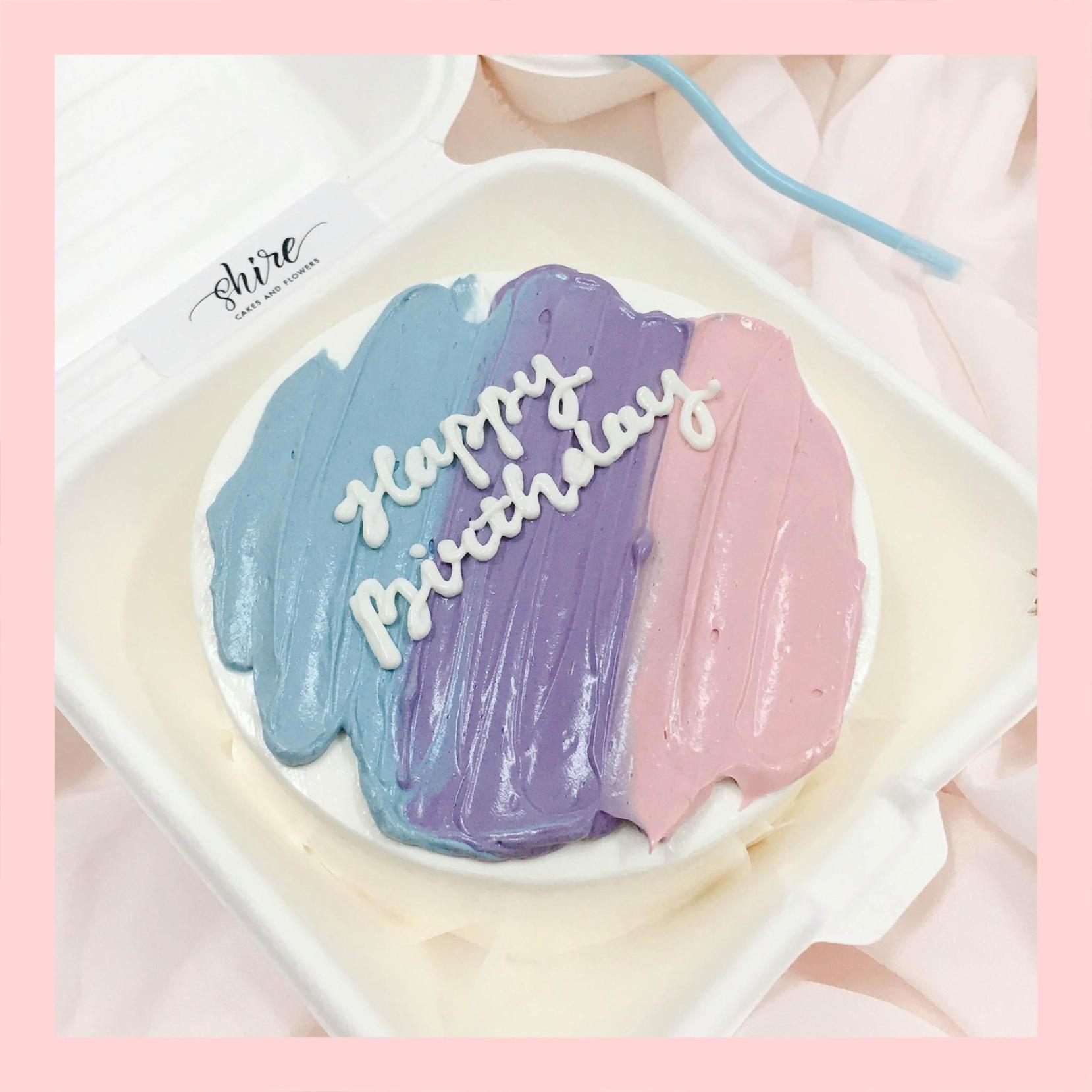 Mini Bento tone màu mix - Bánh kem bơ mini hộp bã mía