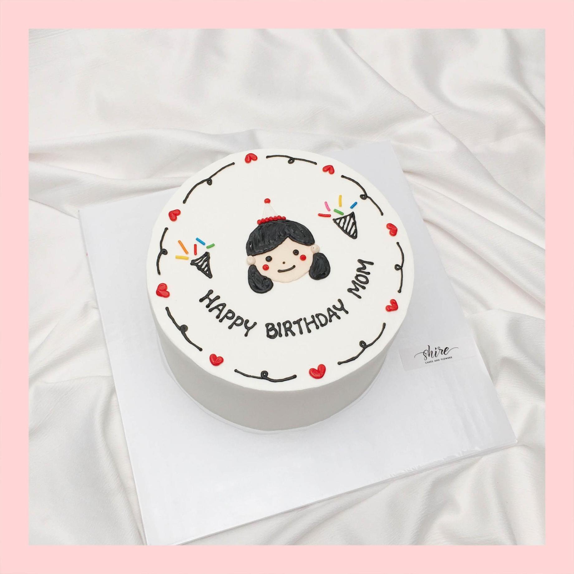 Bánh kem vẽ người nữ - Bánh kem sinh nhật cho nữ