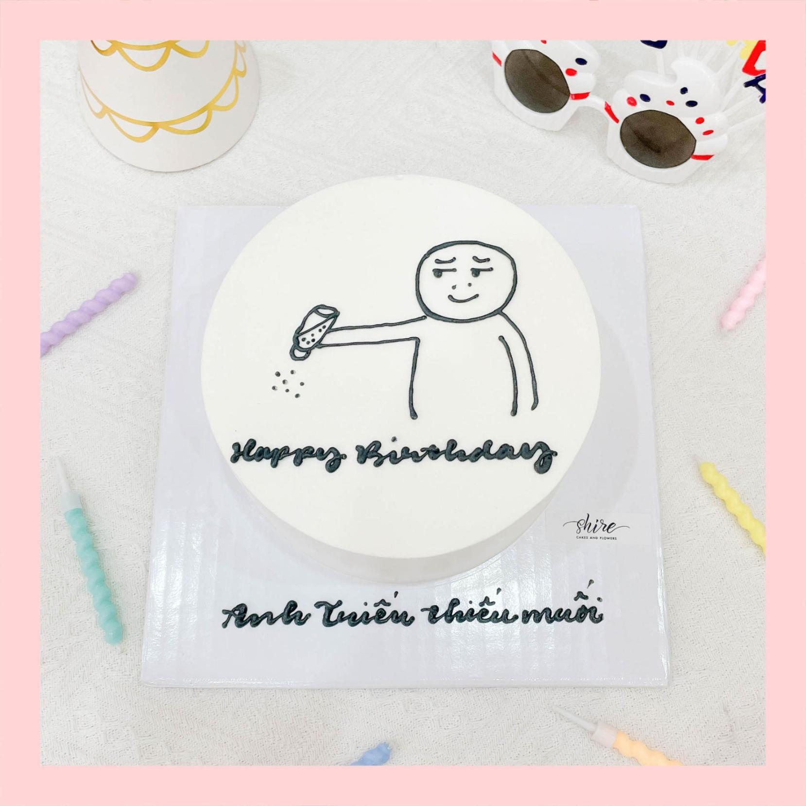 Bánh kem vẽ hình ngộ nghĩnh đáng yêu - Bánh kem sinh nhật