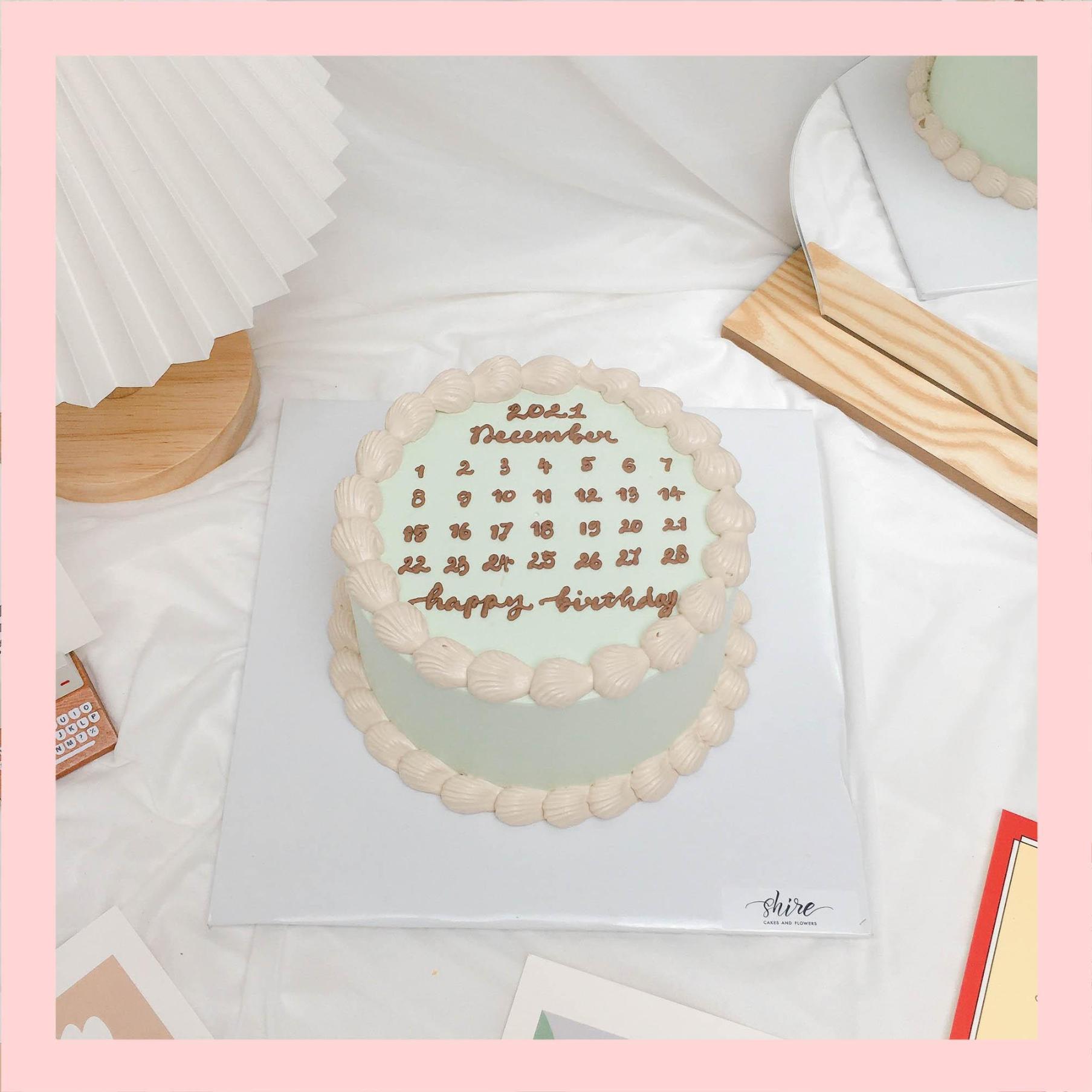 Bánh kem vẽ lịch - Bánh kem sinh nhật