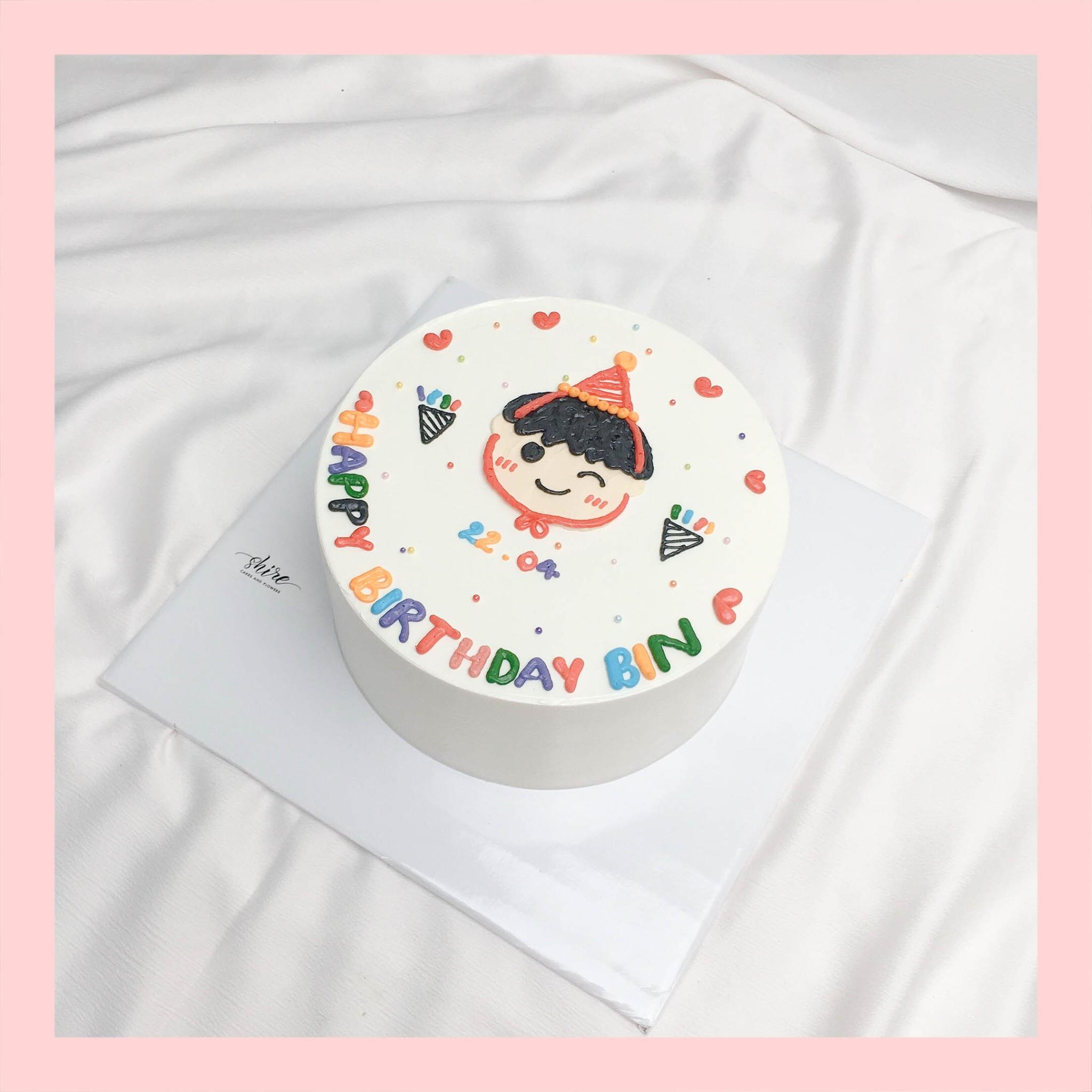 Bánh kem vẽ người nam - Bánh kem sinh nhật cho nam